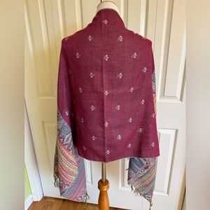 Women Multicolor Paisley Oversized Scarf NWOT